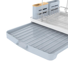 Escurridor De Platos Expandible Frescura, Gris y Blanco, en acero inoxidable