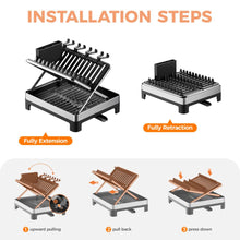 Escurridor De Platos Plegable Vitalia, Negro y Gris, en forma de X Metalizado