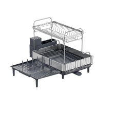 Escurridor De Platos Zenora, Gris Oscuro, de 2 niveles