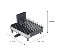 Escurridor De Platos Brillora, Gris Oscuro, Metalico Cromado Expandible
