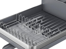 Escurridor De Platos Pureza, Gris Mate, en Acero inoxidable y Plastico