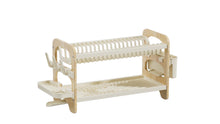 Escurridor De Platos Escurora, Madera y Beige, de 2 niveles