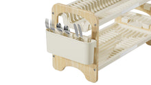 Escurridor De Platos Escurora, Madera y Beige, de 2 niveles
