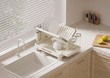 Escurridor De Platos Plegable Escurina, Taupe, de 2 niveles
