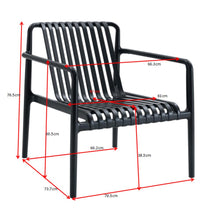 Set de 2 Sillas Lounge Parma, Negro, con Espaldar y Diseño Moderno