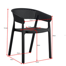 Set de 2 Sillas Manaos, Negro, con Espaldar Minimalista y Diseño Moderno
