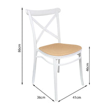 Silla Cross Para Sala Comedor Jardín - 1146 Blanco