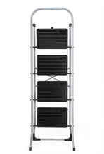 Escalera Tubular Natura, Negro, Plagable de 4 niveles