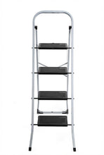 Escalera Tubular Natura, Negro, Plagable de 4 niveles