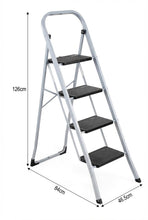 Escalera Tubular Natura, Negro, Plagable de 4 niveles