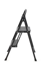 Escalera Tubular Andes, Negro, Plagable de 2 niveles