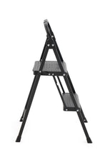 Escalera Tubular Andes, Negro, Plagable de 2 niveles
