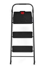 Escalera Tubular Alba, Negro, Plagable de 3 niveles