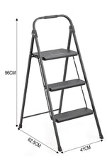 Escalera Tubular Alba, Negro, Plagable de 3 niveles