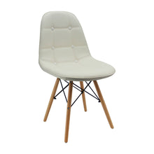 Kit por 4 Silla Botones Eames Acolchada - Blanca