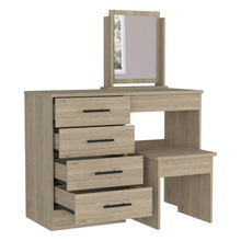 Mueble Tocador Wesley, Beige y Blanco, Espacio Para Ubicar Maquillaje