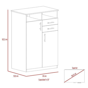 Combo para Habitación Grot, Incluye Cama Semi Doble y Closet