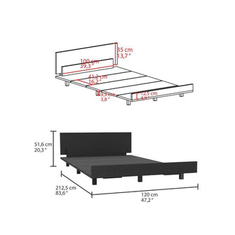 Combo Para Habitación Rupek, Incluye Cama - Colchón - Closet - Mesa de Noche y Espejo