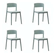 Set de 4 Sillas Mónaco, Color Azul Claro, con Espaldar y Diseño Moderno