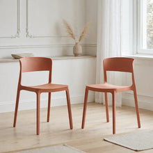 Set de 2 Sillas Mónaco, Color Salmón, con Espaldar y Diseño Moderno