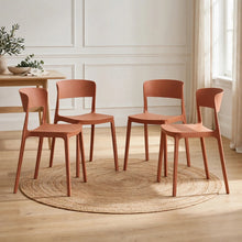 Set de 4 Sillas Mónaco, Color Salmón, con Espaldar y Diseño Moderno