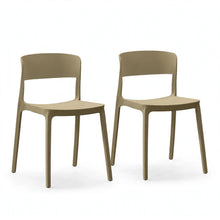 Set de 2 Sillas Mónaco, Color Khaki, con Espaldar y Diseño Moderno
