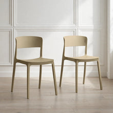 Set de 2 Sillas Mónaco, Color Khaki, con Espaldar y Diseño Moderno