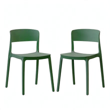 Set de 2 Sillas Mónaco, Color Verde Olivo, con Espaldar y Diseño Moderno