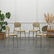 Set de 4 Sillas Milán, Color Khaki, con Espaldar y Diseño Moderno