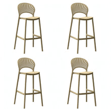 Set de 4 Sillas para Bar Paraíso, Color Khaki, Diseño Moderno