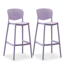 Set de 2 Sillas para Bar Río, Color Lila, Diseño Moderno