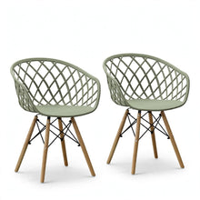 Set de 2 Sillas Oasis con Brazos, Color Verde, con Espaldar