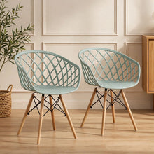 Set de 2 Sillas Oasis con Brazos, Color Azul Claro, con Espaldar