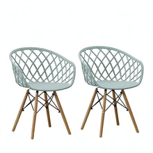 Set de 2 Sillas Oasis con Brazos, Color Azul Claro, con Espaldar