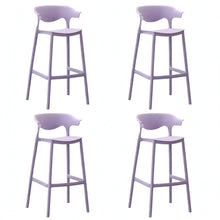 Set de 4 Sillas para Bar Elena, Color Lila, Diseño Moderno