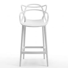 Silla para Bar Palermo, Blanco, con Reposa Pies Doble Propósito