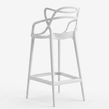 Set de 2 Sillas para Bar Palermo, Blanco, con Reposa Pies Doble Propósito