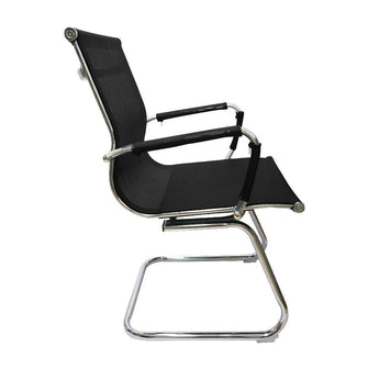 Silla Tela Fija Oficina Escritorio - Negro