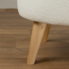 Puff Redondo 4p (40x40x40) Blanco tipo ovejo