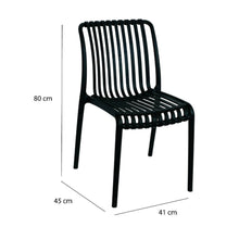 Comedor Redondo Metálico Maiu Negro + 2 Sillas Interior y Exterior