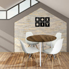 Kit por 4 sillas Eames Patas En Madera para comedor, sala, restaurante - Blancas