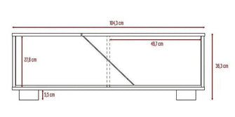 Combo para Sala Yanik, Incluye Mesa Para Tv,Bar, Mesa Auxiliar y Mesa de Centro