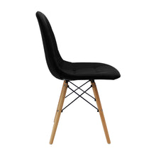Kit por 2 Silla Botones Eames Acolchada - Negra