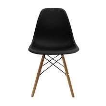 Kit por 4 sillas Eames Patas En Madera para comedor, sala, restaurante - Negras