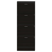 Zapatero Kaise, Wengue y Blanco, con Cuatro Estantes