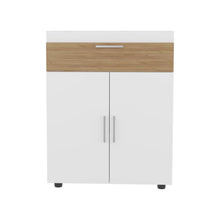 Zapatero Belton, Blanco Duqueza y Fresno Europeo, con tres puertas abatibles y espacio para almacenar zapatos ZF