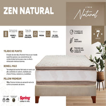Colchón Spring Zen Natural King 200X200 cm Gratis Almohadas Siliconadas