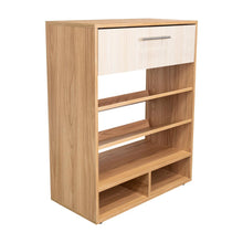 Zapatero Sevin, Fresno Europeo y Mallado, con un cajón y espacio para colocar zapatos