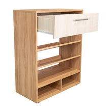 Zapatero Sevin, Fresno Europeo y Mallado, con un cajón y espacio para colocar zapatos