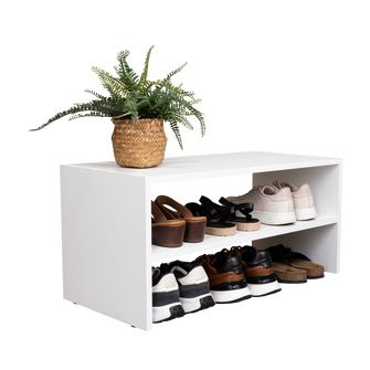 Zapatero Apilable Silap, Blanco Duqueza, con capacidad para 6 pares de zapatos